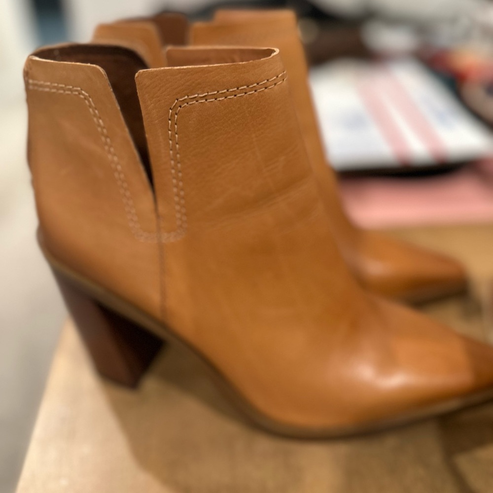 Tan Leather Ankle Boots